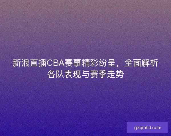 新浪直播CBA赛事精彩纷呈，全面解析各队表现与赛季走势